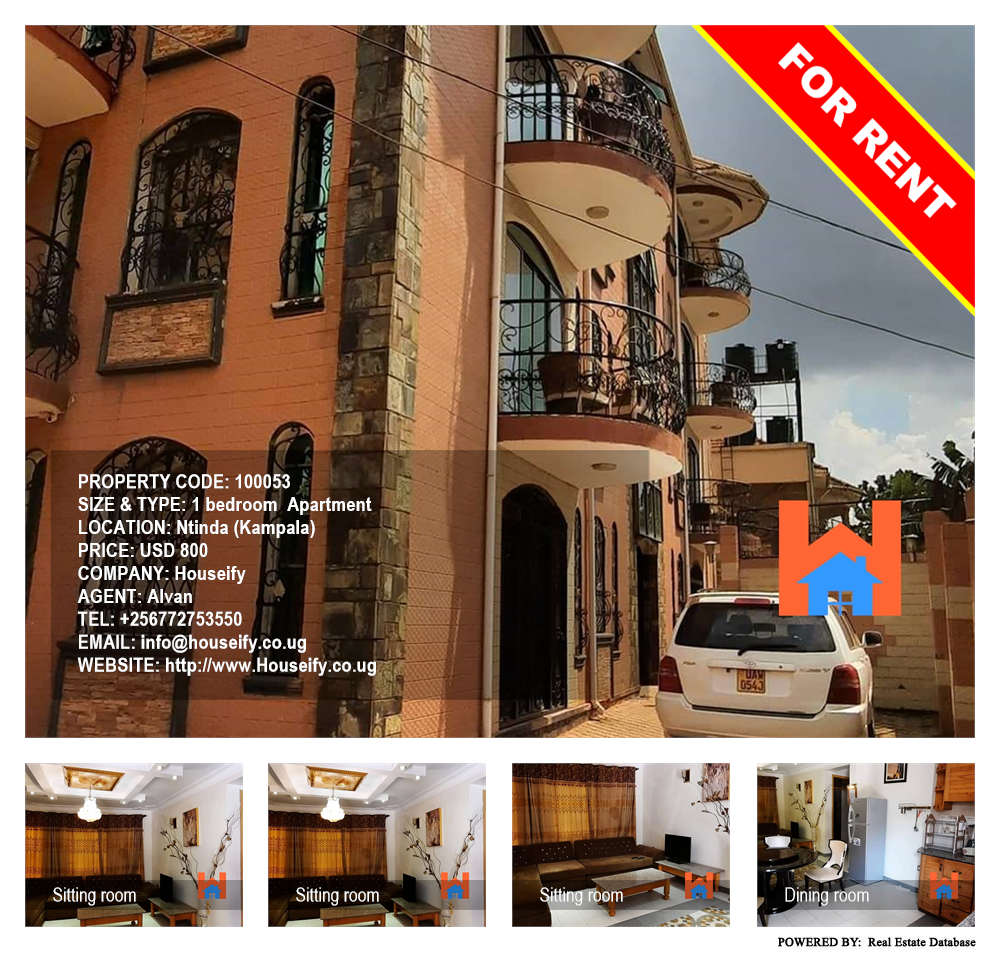 1 bedroom Apartment  for rent in Ntinda Kampala Uganda, code: 100053