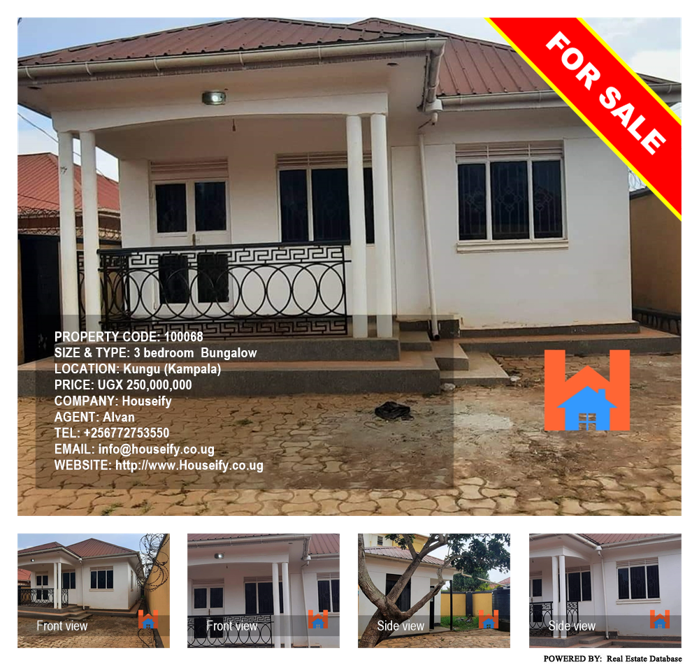 3 bedroom Bungalow  for sale in Kungu Kampala Uganda, code: 100068