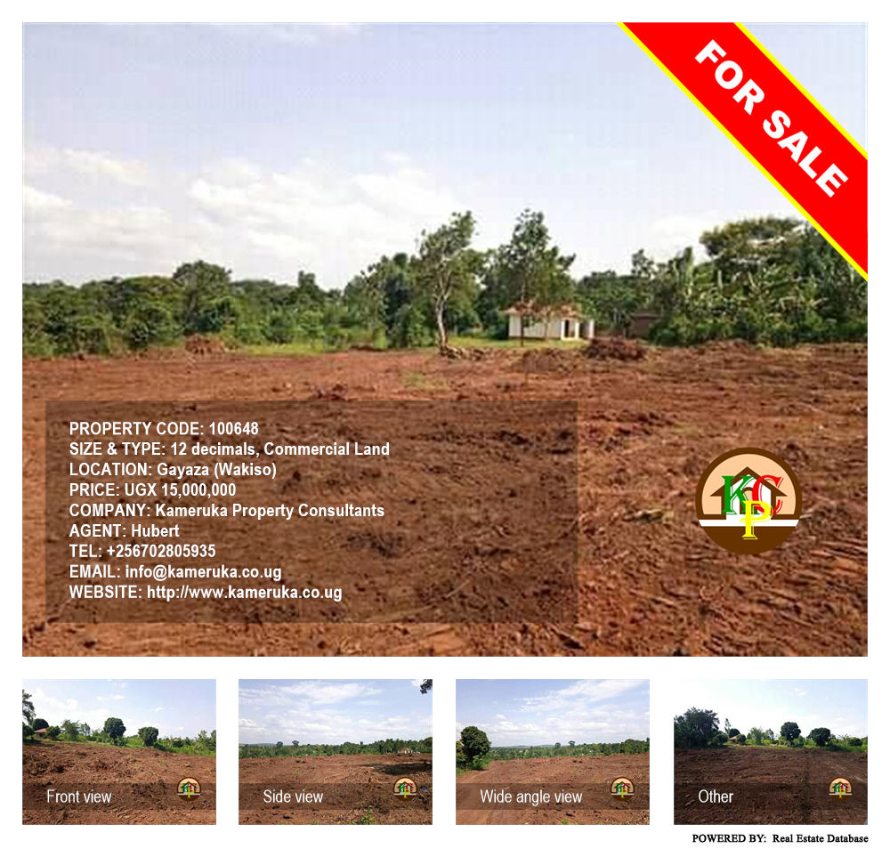 Commercial Land  for sale in Gayaza Wakiso Uganda, code: 100648
