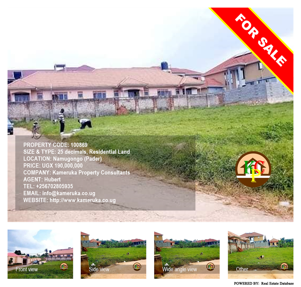 Residential Land  for sale in Namugongo Pader Uganda, code: 100869