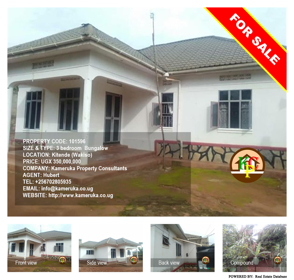 3 bedroom Bungalow  for sale in Kitende Wakiso Uganda, code: 101596