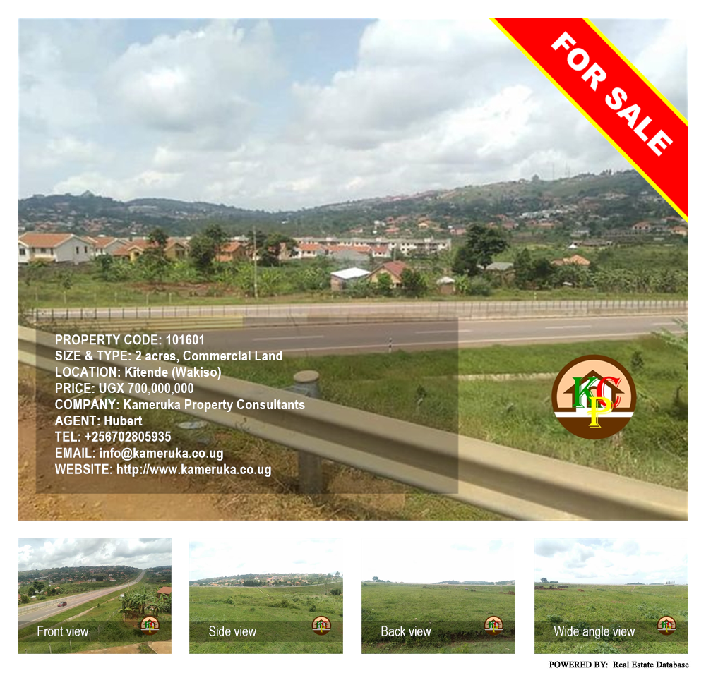 Commercial Land  for sale in Kitende Wakiso Uganda, code: 101601