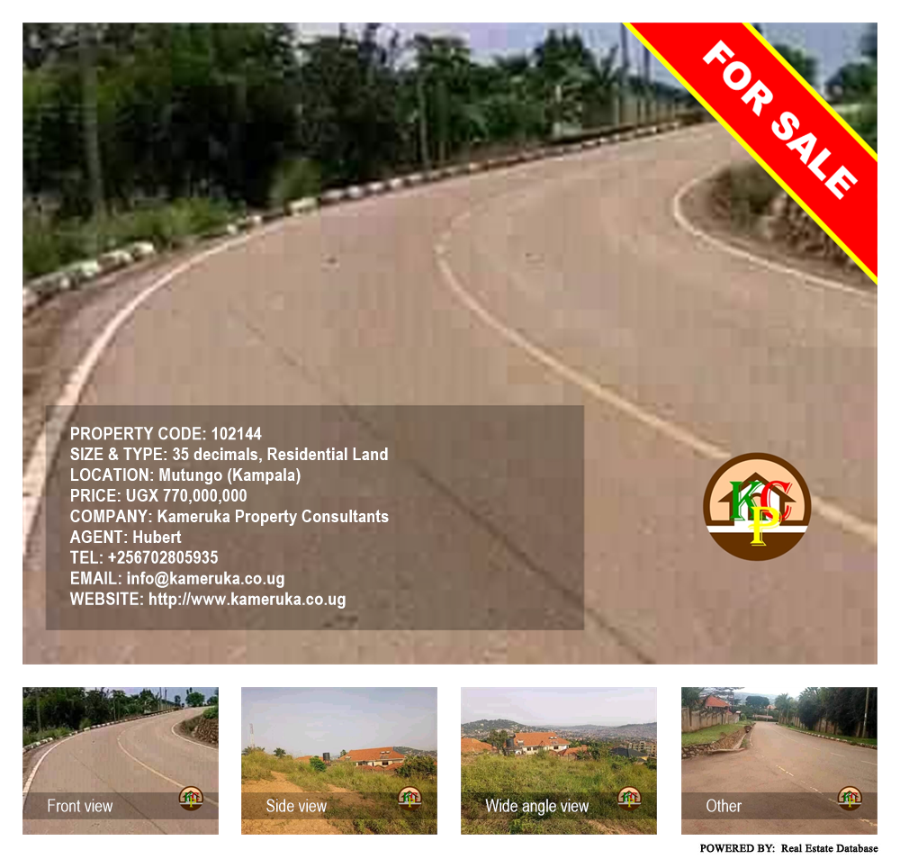 Residential Land  for sale in Mutungo Kampala Uganda, code: 102144