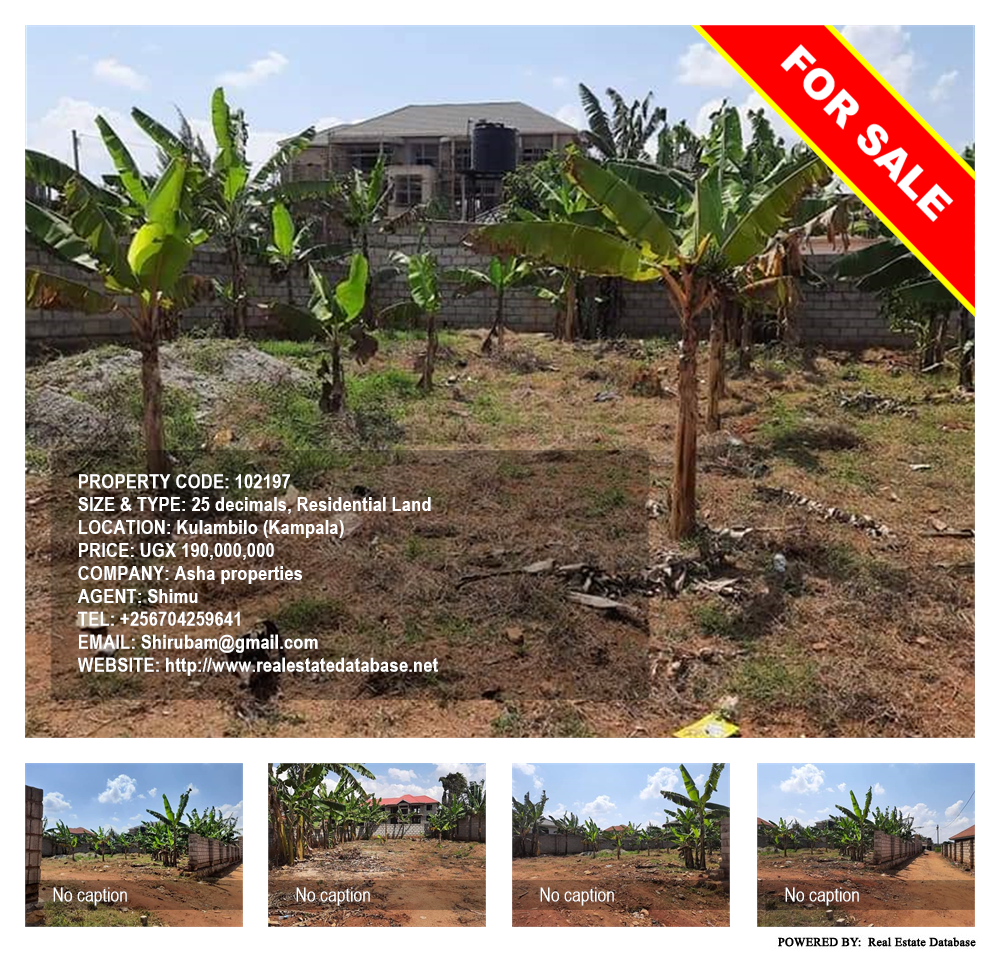 Residential Land  for sale in Kulambilo Kampala Uganda, code: 102197
