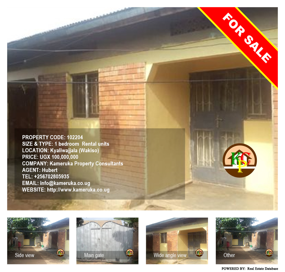 1 bedroom Rental units  for sale in Kyaliwajjala Wakiso Uganda, code: 102204