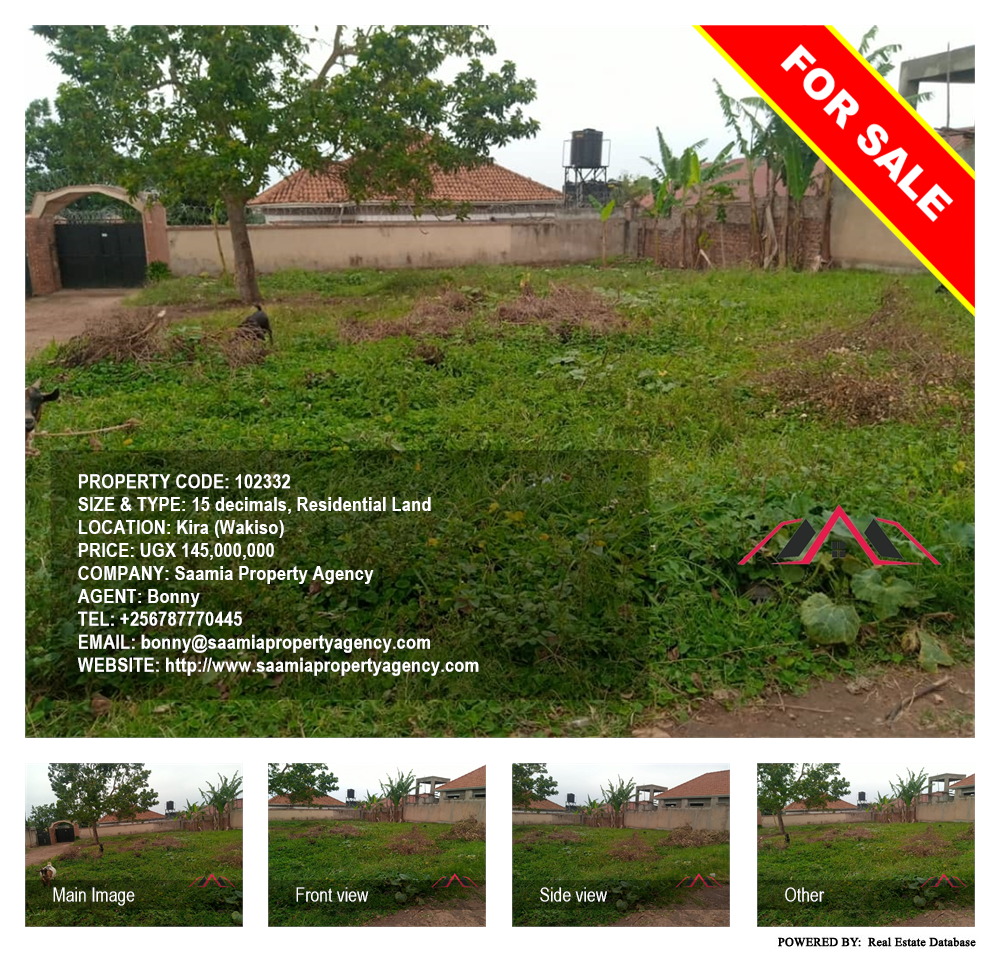 Residential Land  for sale in Kira Wakiso Uganda, code: 102332