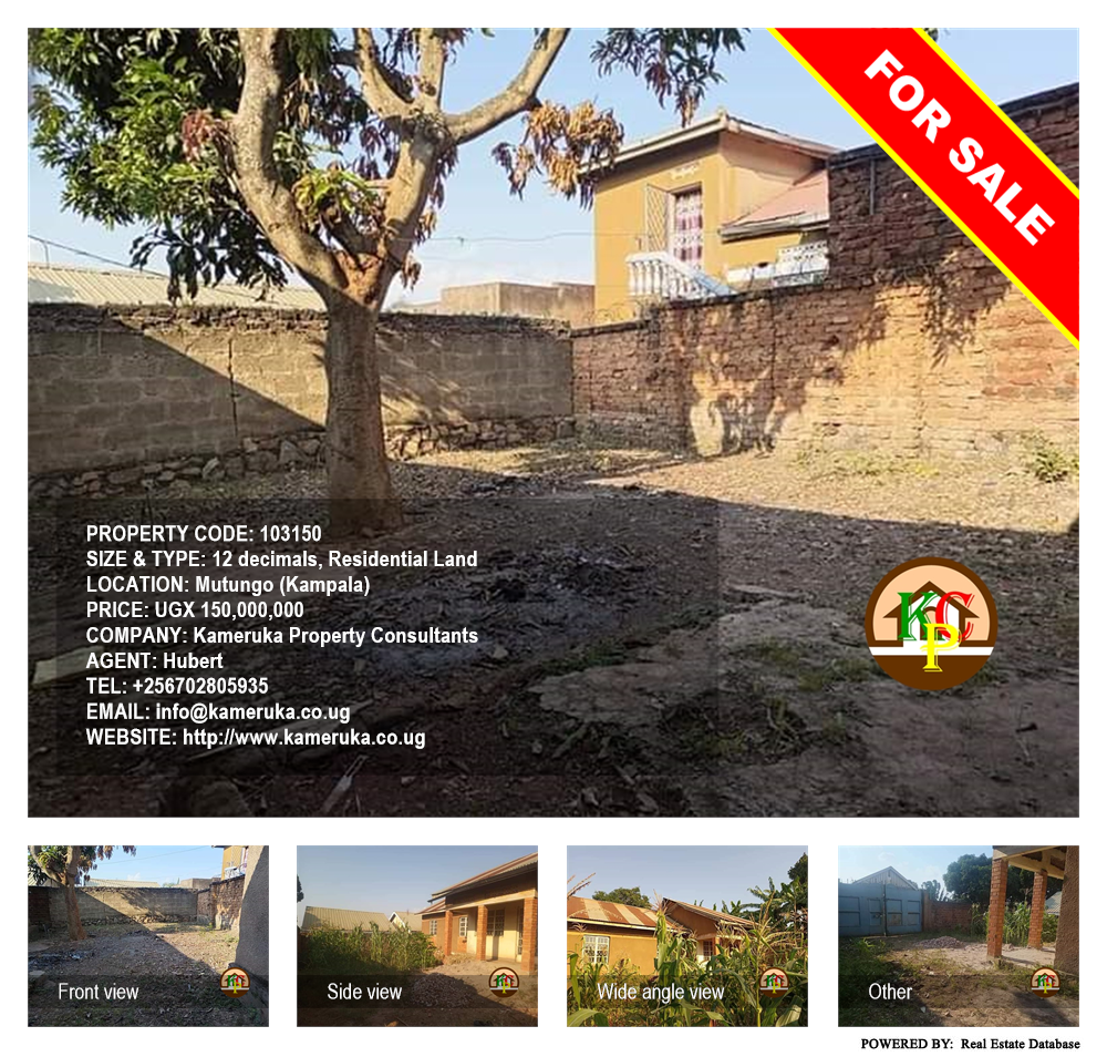 Residential Land  for sale in Mutungo Kampala Uganda, code: 103150