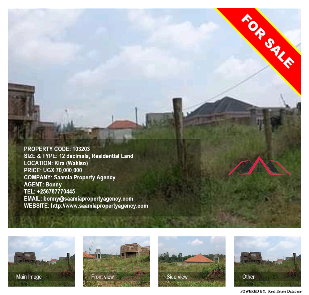 Residential Land  for sale in Kira Wakiso Uganda, code: 103203