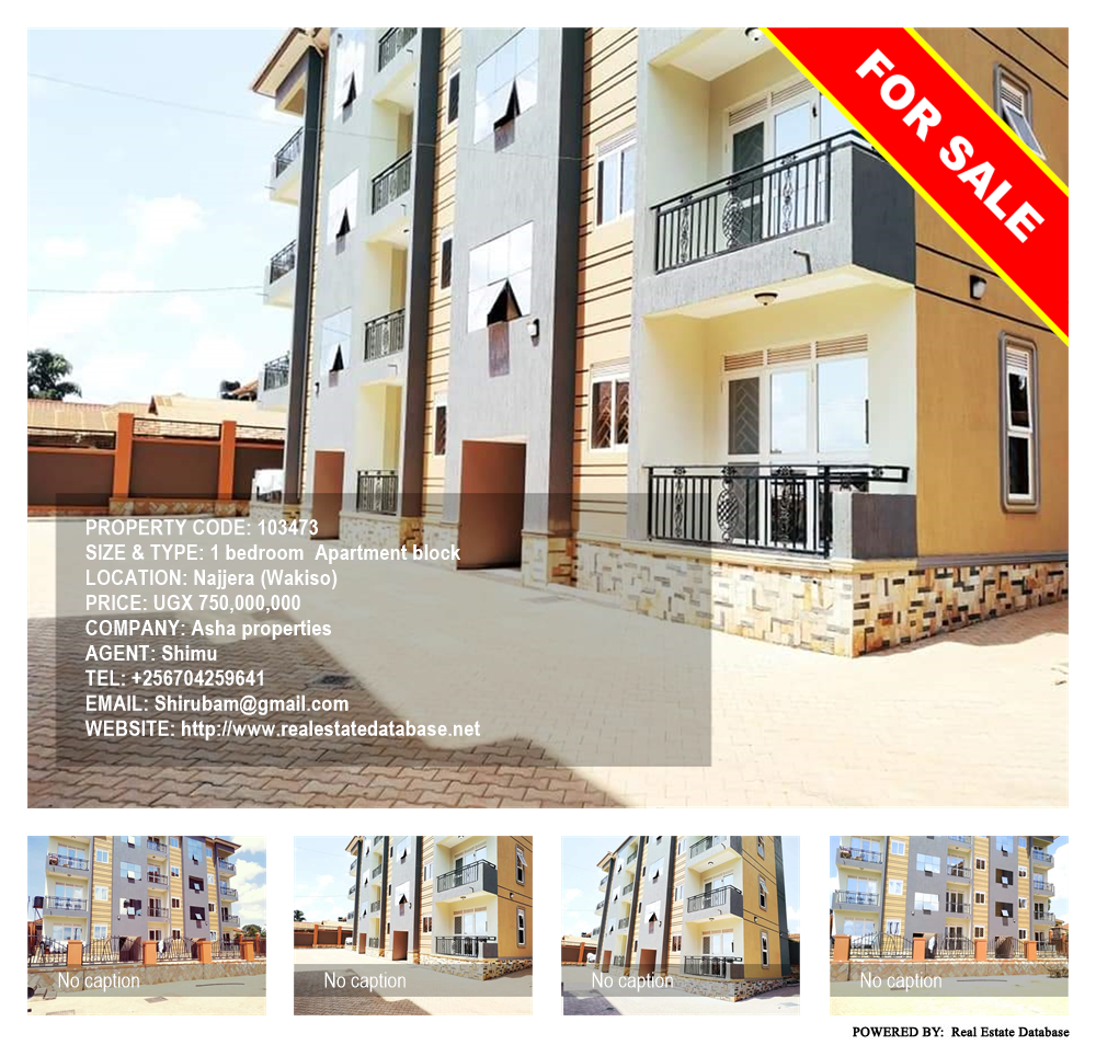 1 bedroom Apartment block  for sale in Najjera Wakiso Uganda, code: 103473