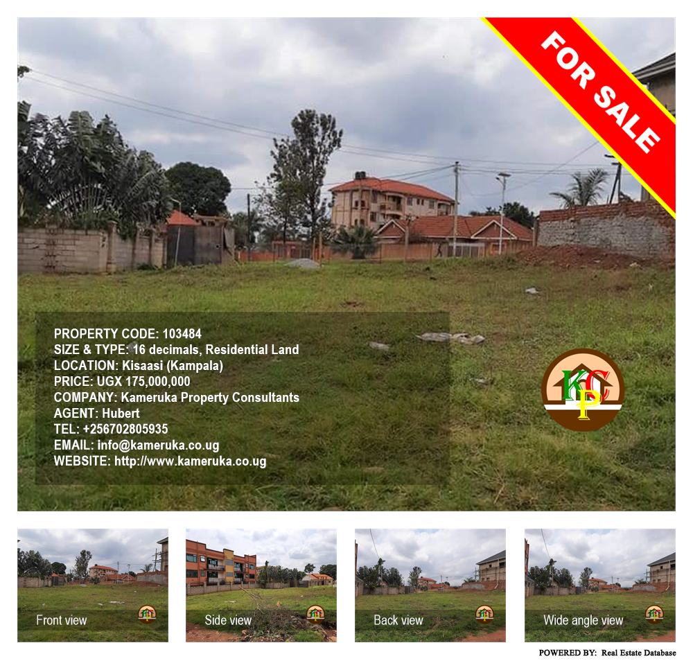 Residential Land  for sale in Kisaasi Kampala Uganda, code: 103484