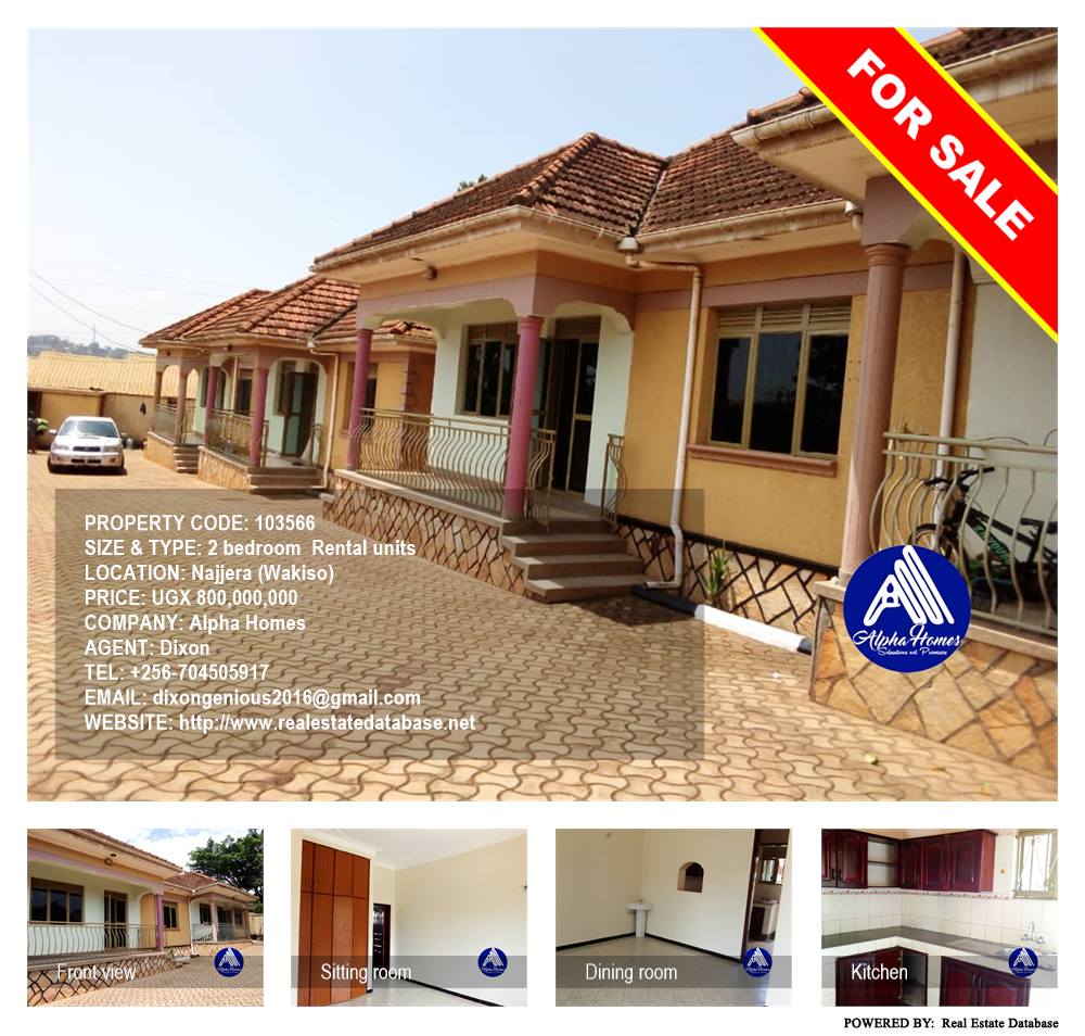 2 bedroom Rental units  for sale in Najjera Wakiso Uganda, code: 103566