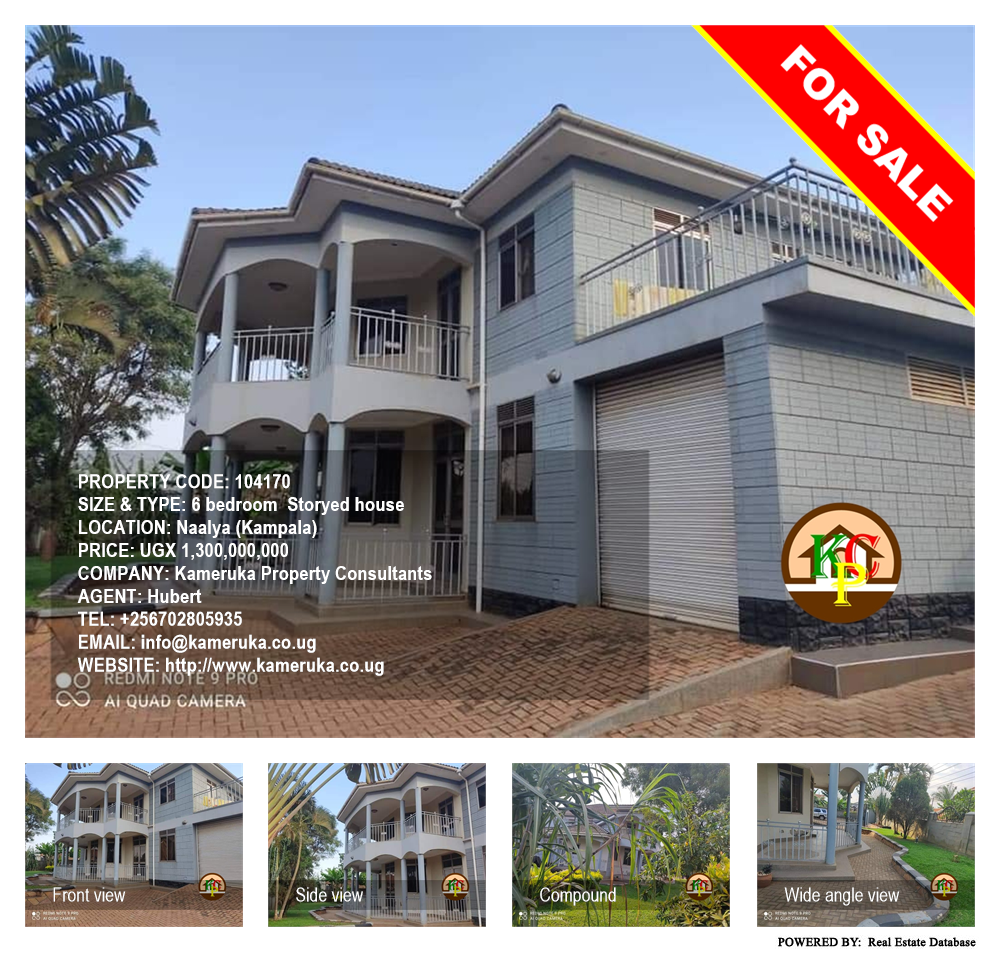 6 bedroom Storeyed house  for sale in Naalya Kampala Uganda, code: 104170