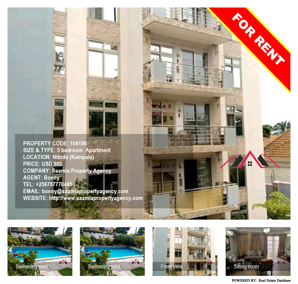 3 bedroom Apartment  for rent in Ntinda Kampala Uganda, code: 104186