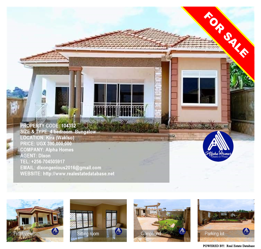 4 bedroom Bungalow  for sale in Kira Wakiso Uganda, code: 104352