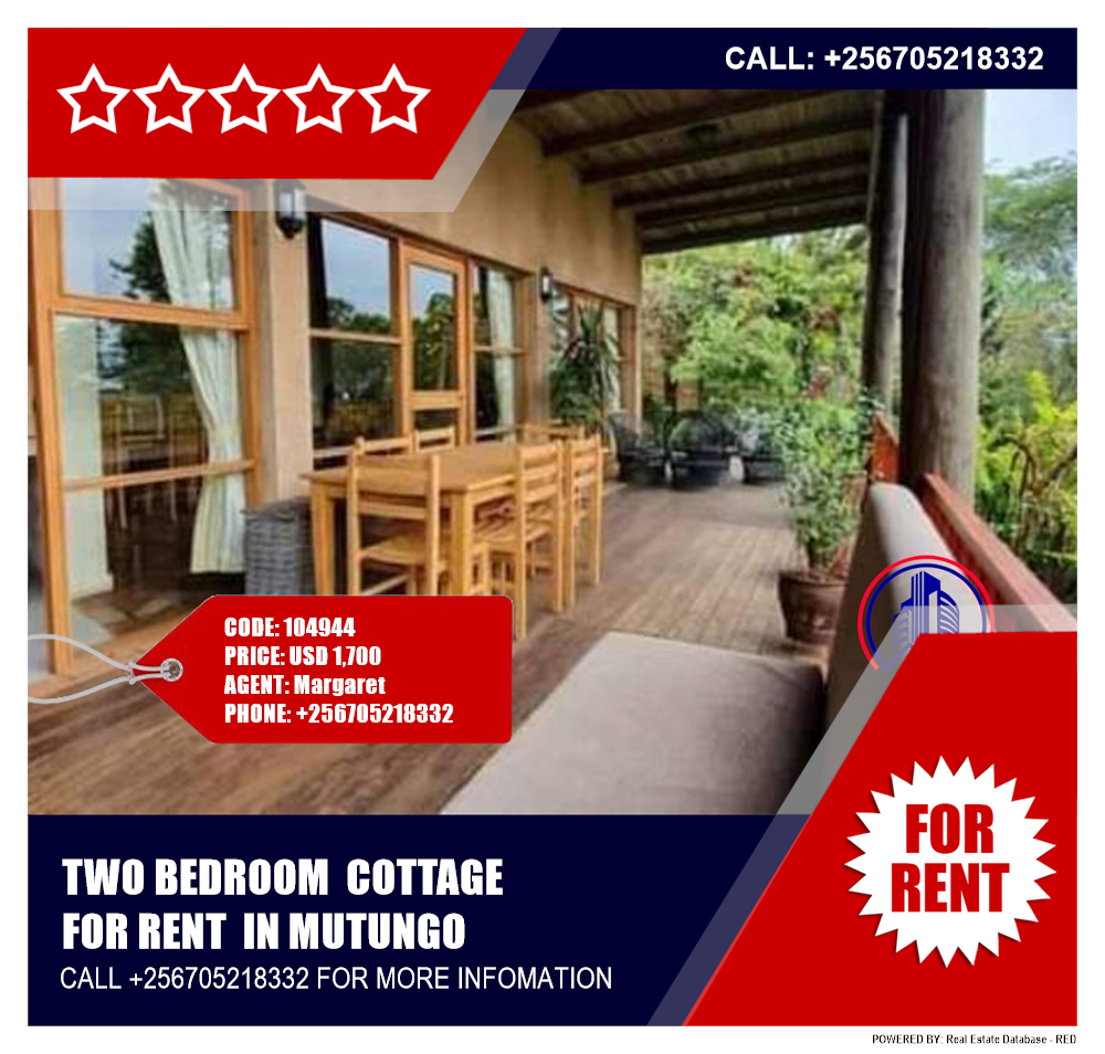2 bedroom Cottage  for rent in Mutungo Kampala Uganda, code: 104944