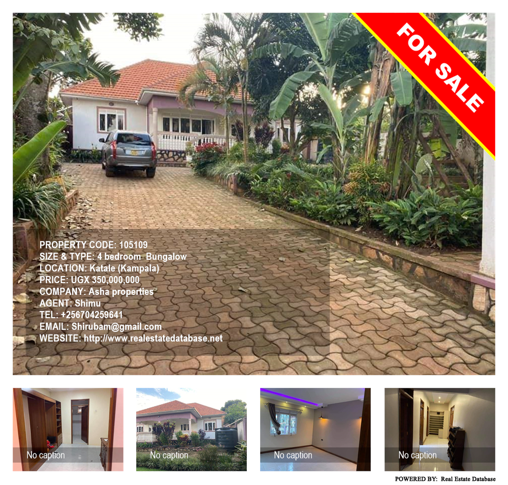 4 bedroom Bungalow  for sale in Katale Kampala Uganda, code: 105109