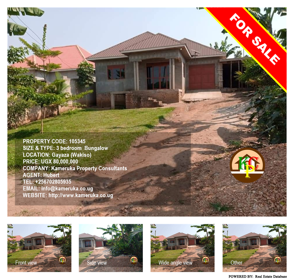 3 bedroom Bungalow  for sale in Gayaza Wakiso Uganda, code: 105345