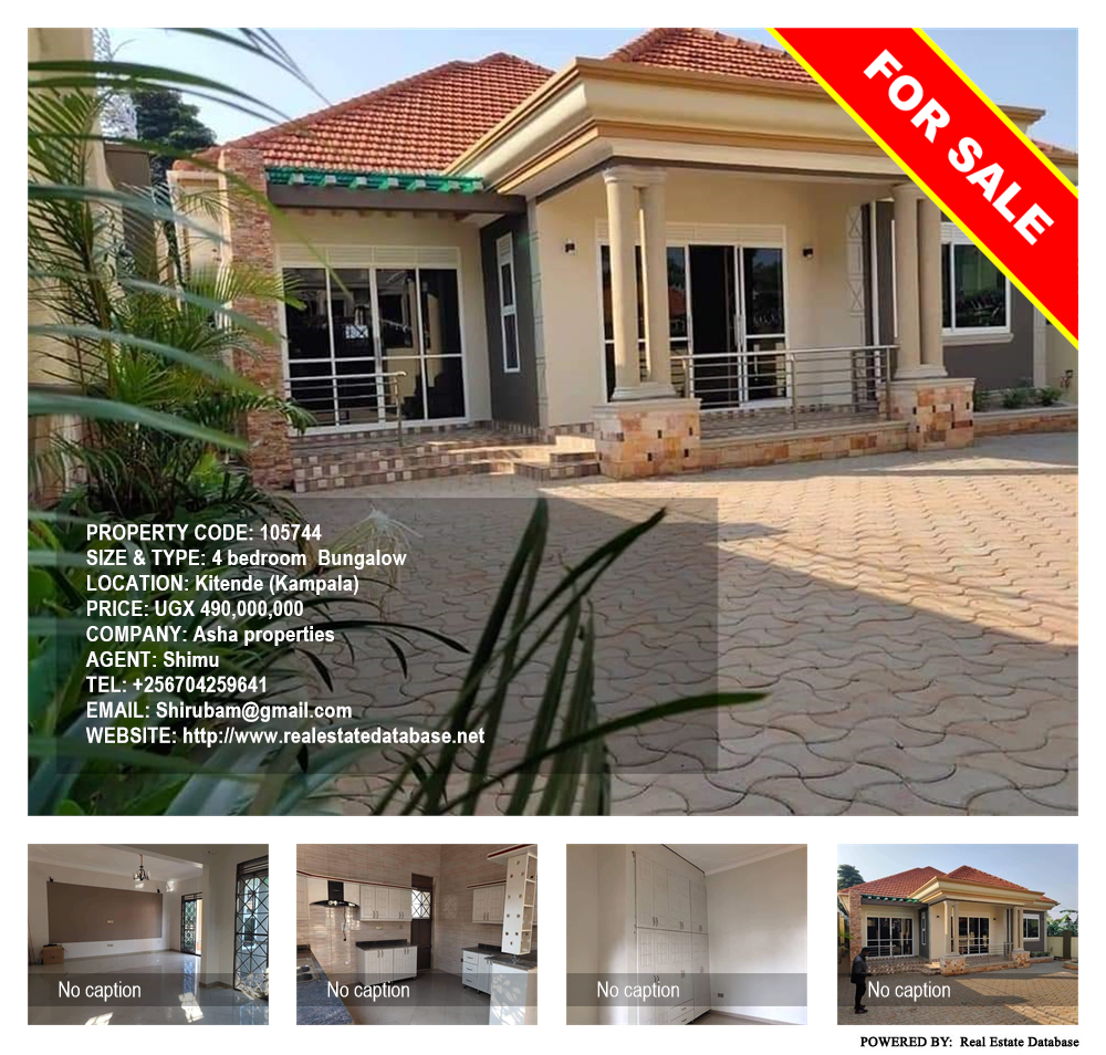 4 bedroom Bungalow  for sale in Kitende Kampala Uganda, code: 105744