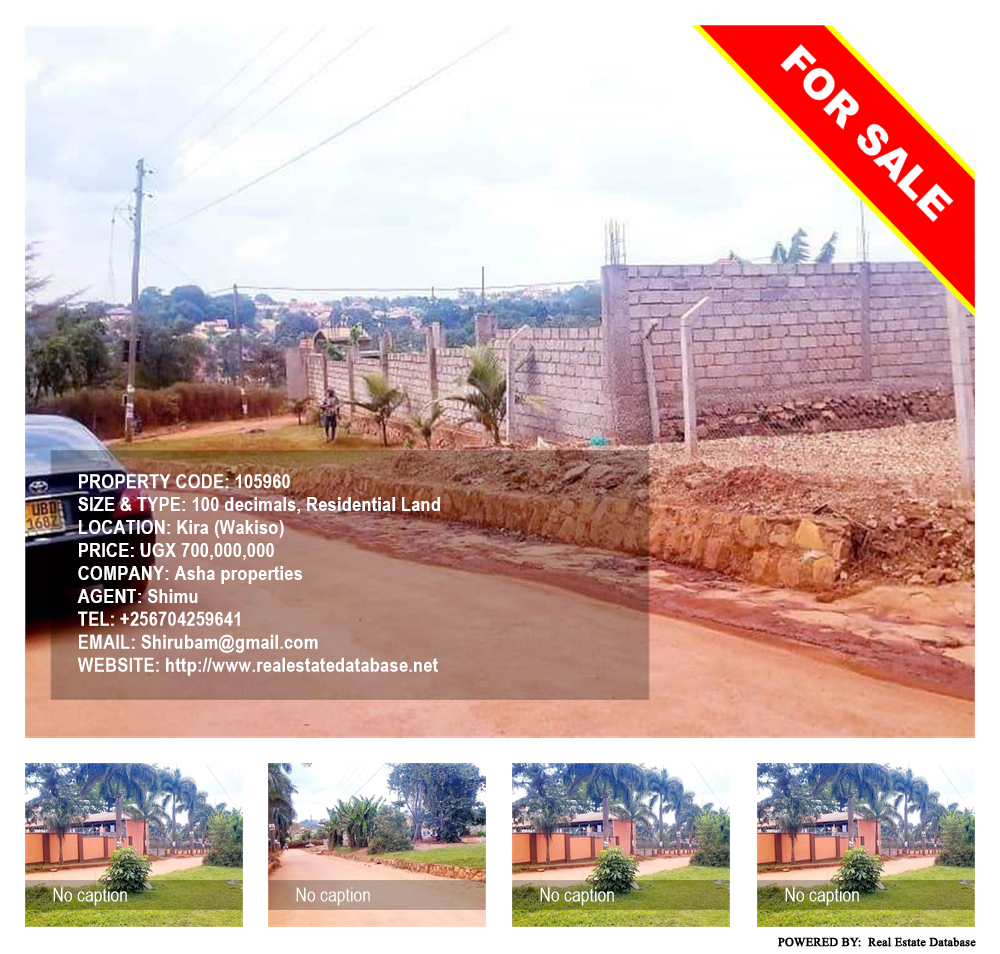 Residential Land  for sale in Kira Wakiso Uganda, code: 105960