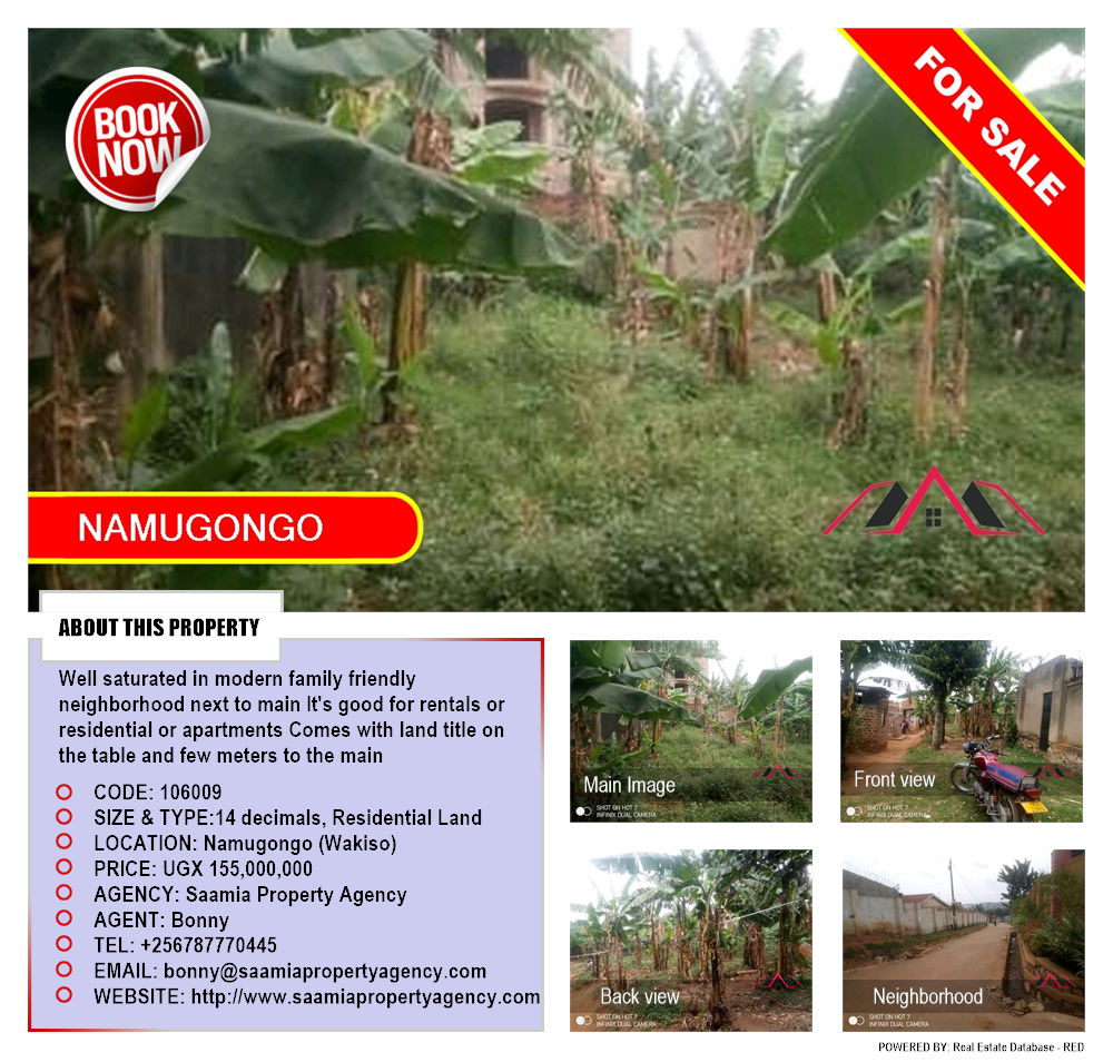 Residential Land  for sale in Namugongo Wakiso Uganda, code: 106009