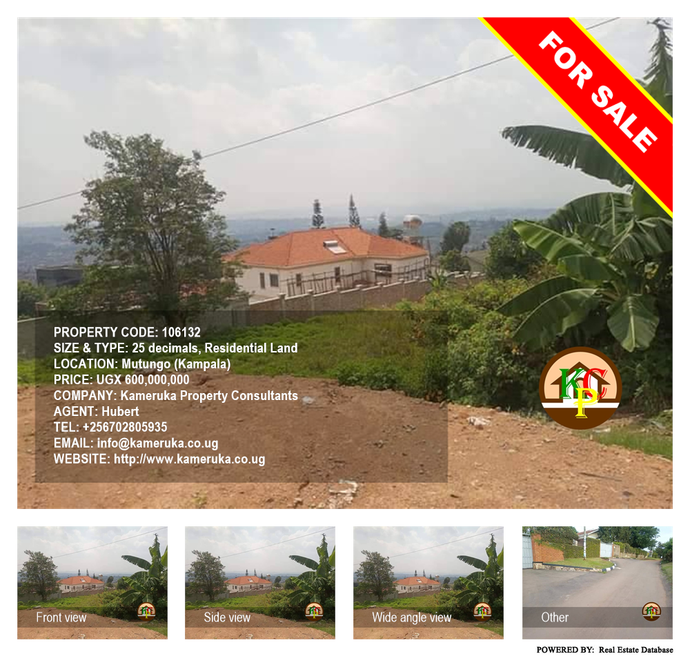 Residential Land  for sale in Mutungo Kampala Uganda, code: 106132