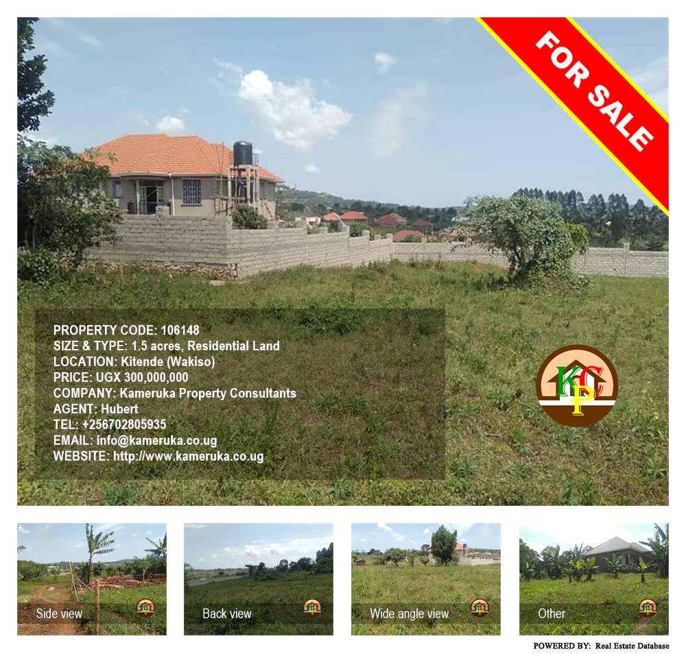 Residential Land  for sale in Kitende Wakiso Uganda, code: 106148