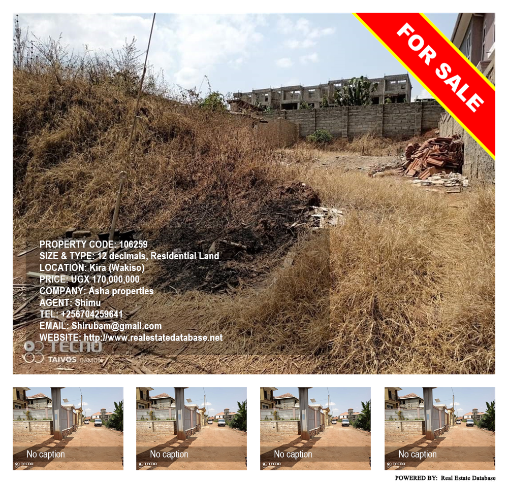Residential Land  for sale in Kira Wakiso Uganda, code: 106259