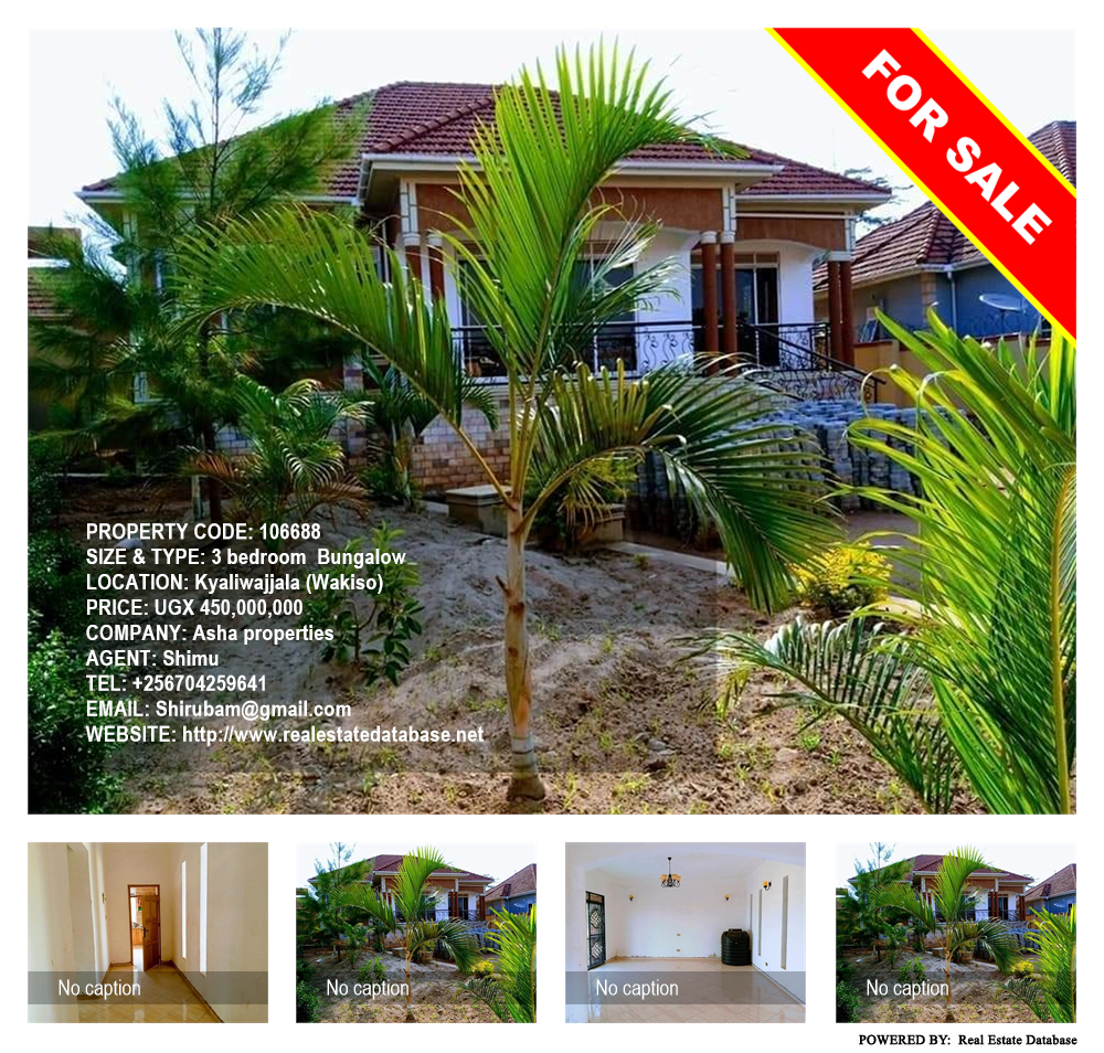 3 bedroom Bungalow  for sale in Kyaliwajjala Wakiso Uganda, code: 106688