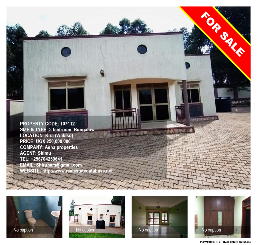 3 bedroom Bungalow  for sale in Kira Wakiso Uganda, code: 107112