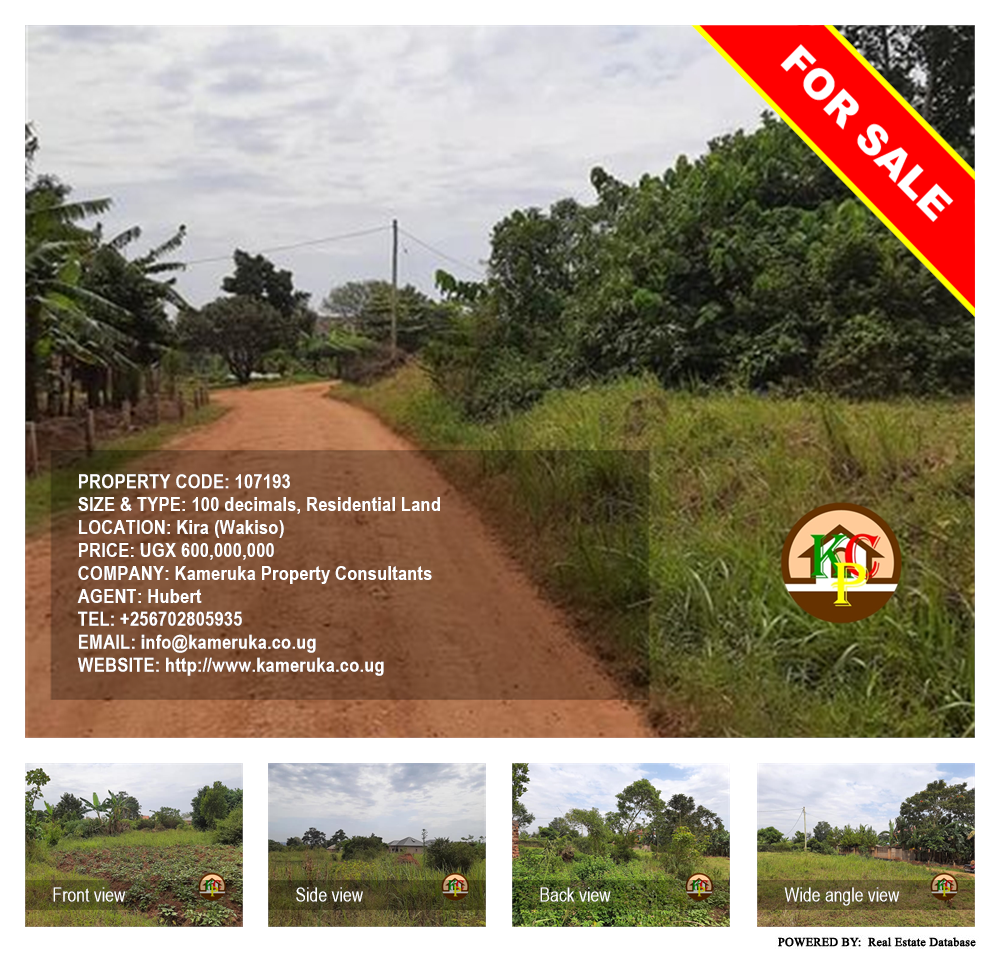 Residential Land  for sale in Kira Wakiso Uganda, code: 107193