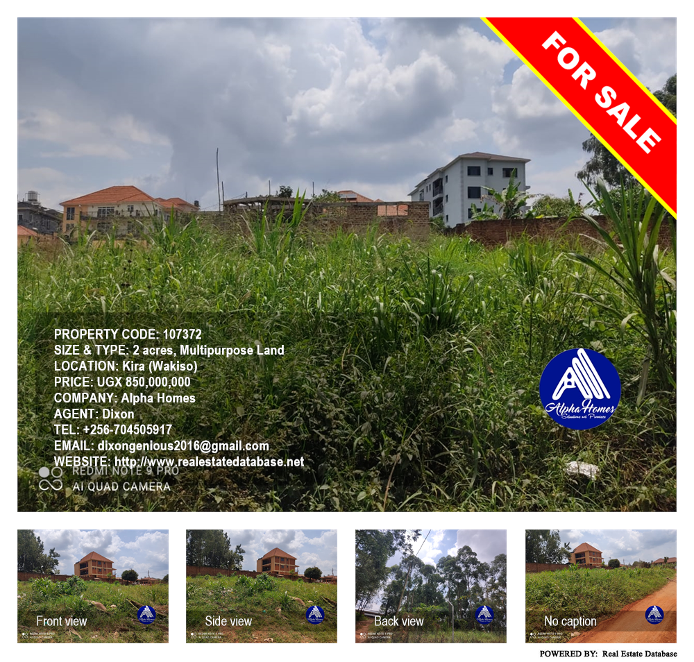 Multipurpose Land  for sale in Kira Wakiso Uganda, code: 107372