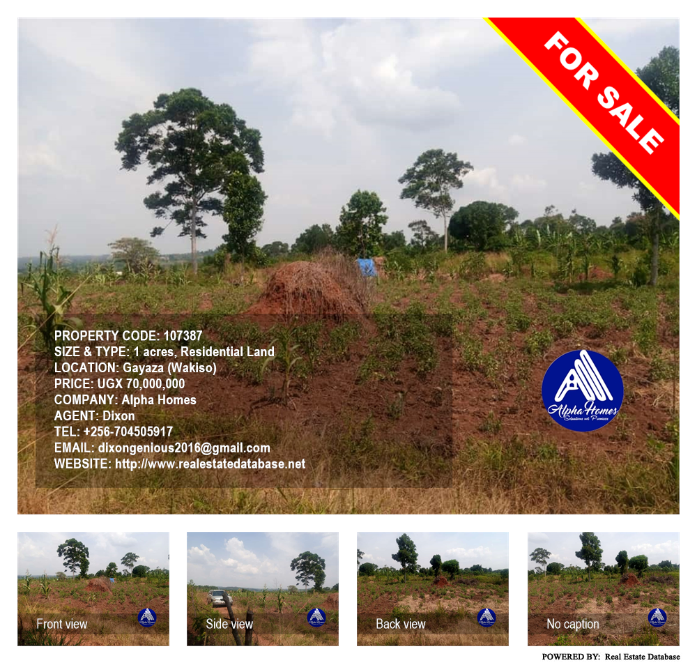 Residential Land  for sale in Gayaza Wakiso Uganda, code: 107387