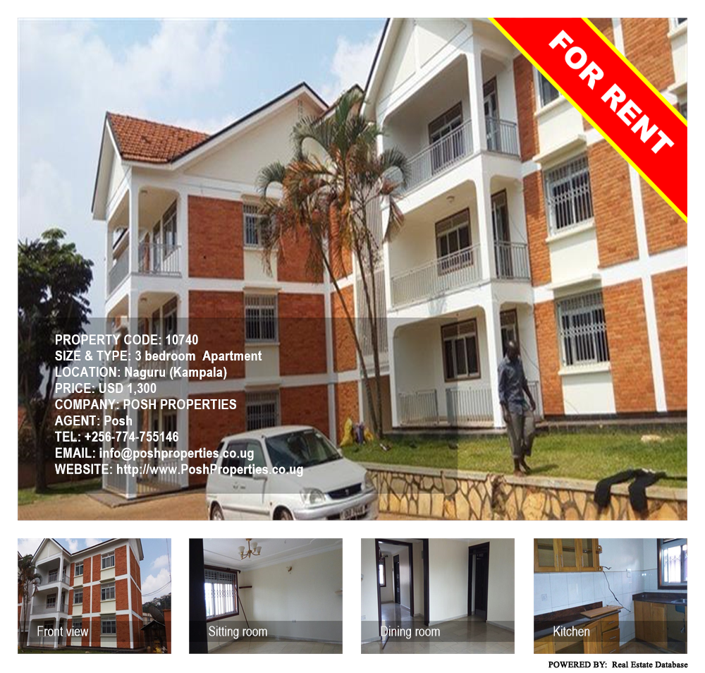 3 bedroom Apartment  for rent in Naguru Kampala Uganda, code: 10740