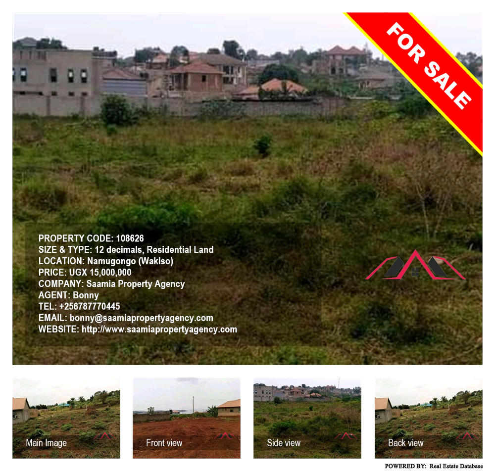 Residential Land  for sale in Namugongo Wakiso Uganda, code: 108626