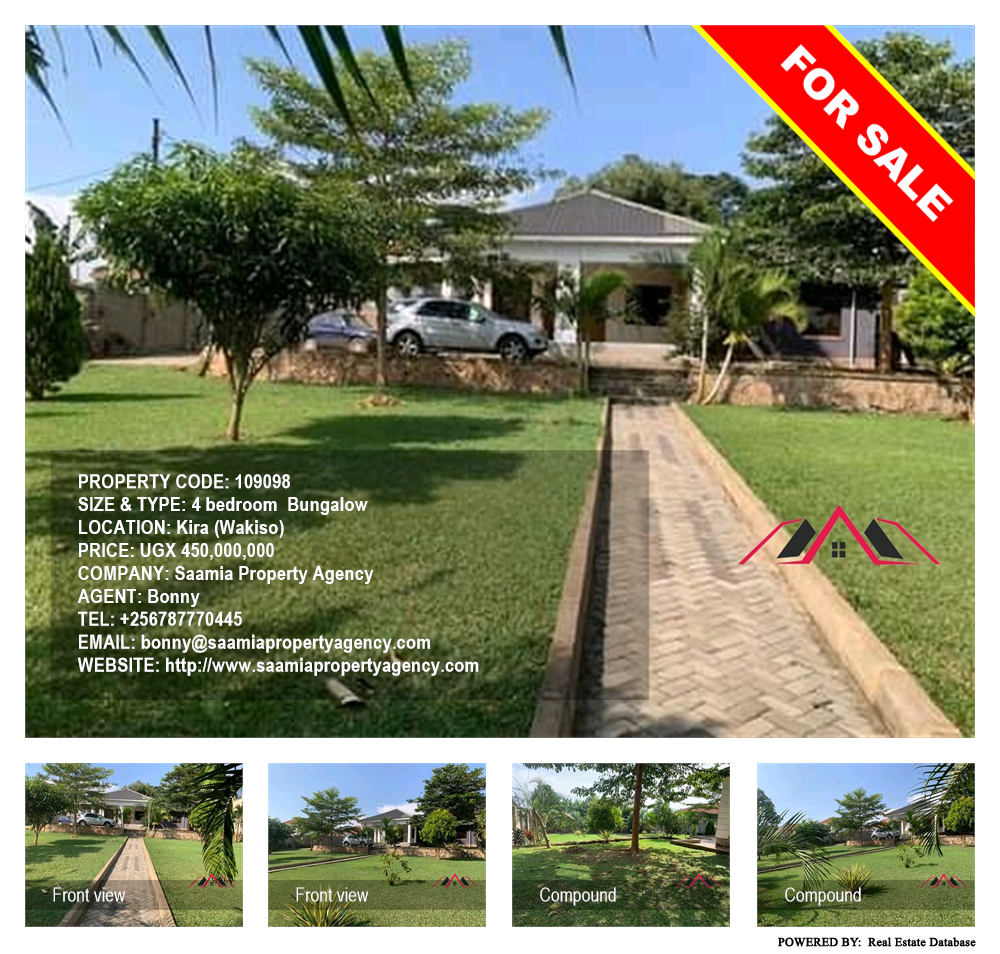 4 bedroom Bungalow  for sale in Kira Wakiso Uganda, code: 109098