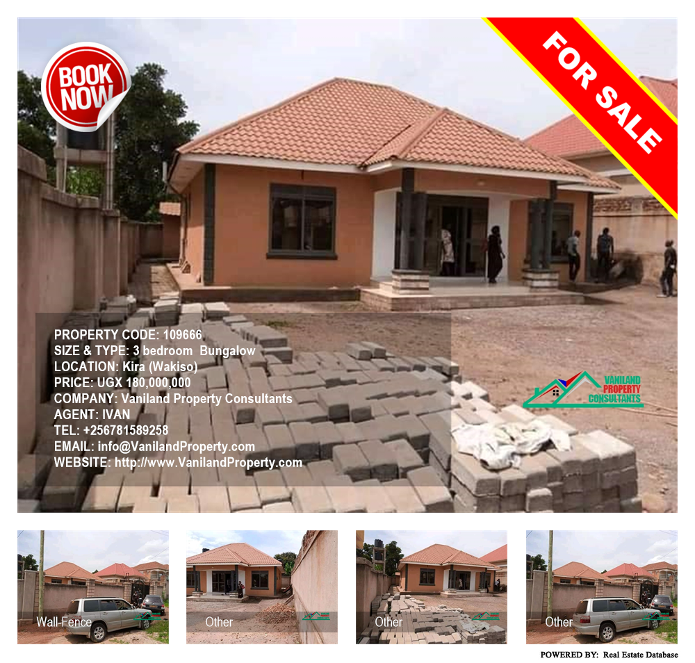 3 bedroom Bungalow  for sale in Kira Wakiso Uganda, code: 109666