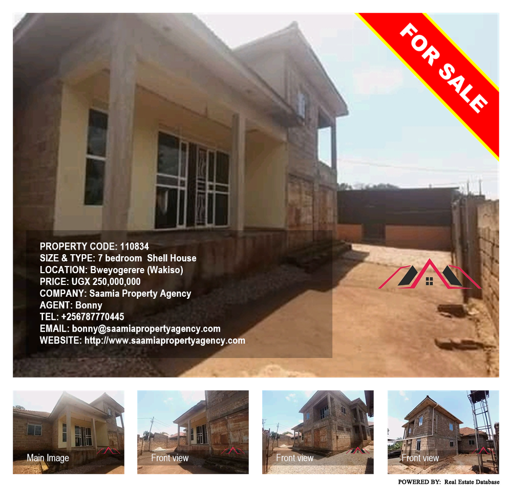 7 bedroom Shell House  for sale in Bweyogerere Wakiso Uganda, code: 110834