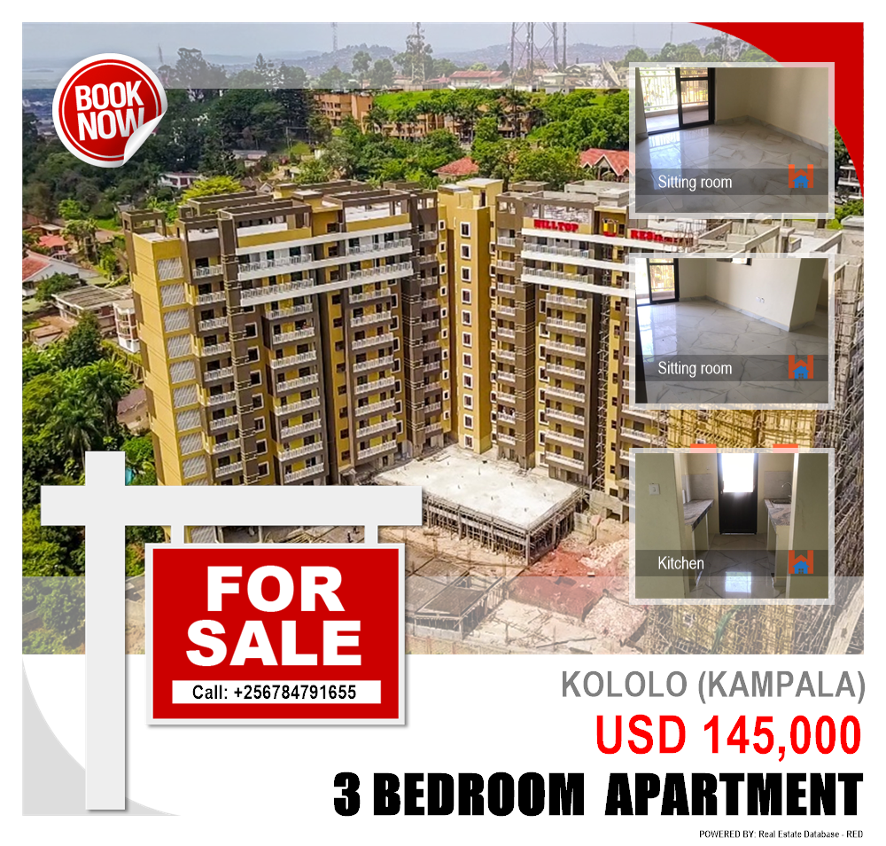 3 bedroom Apartment  for sale in Kololo Kampala Uganda, code: 111022