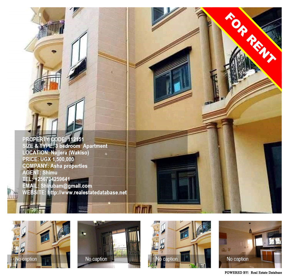 3 bedroom Apartment  for rent in Najjera Wakiso Uganda, code: 112151