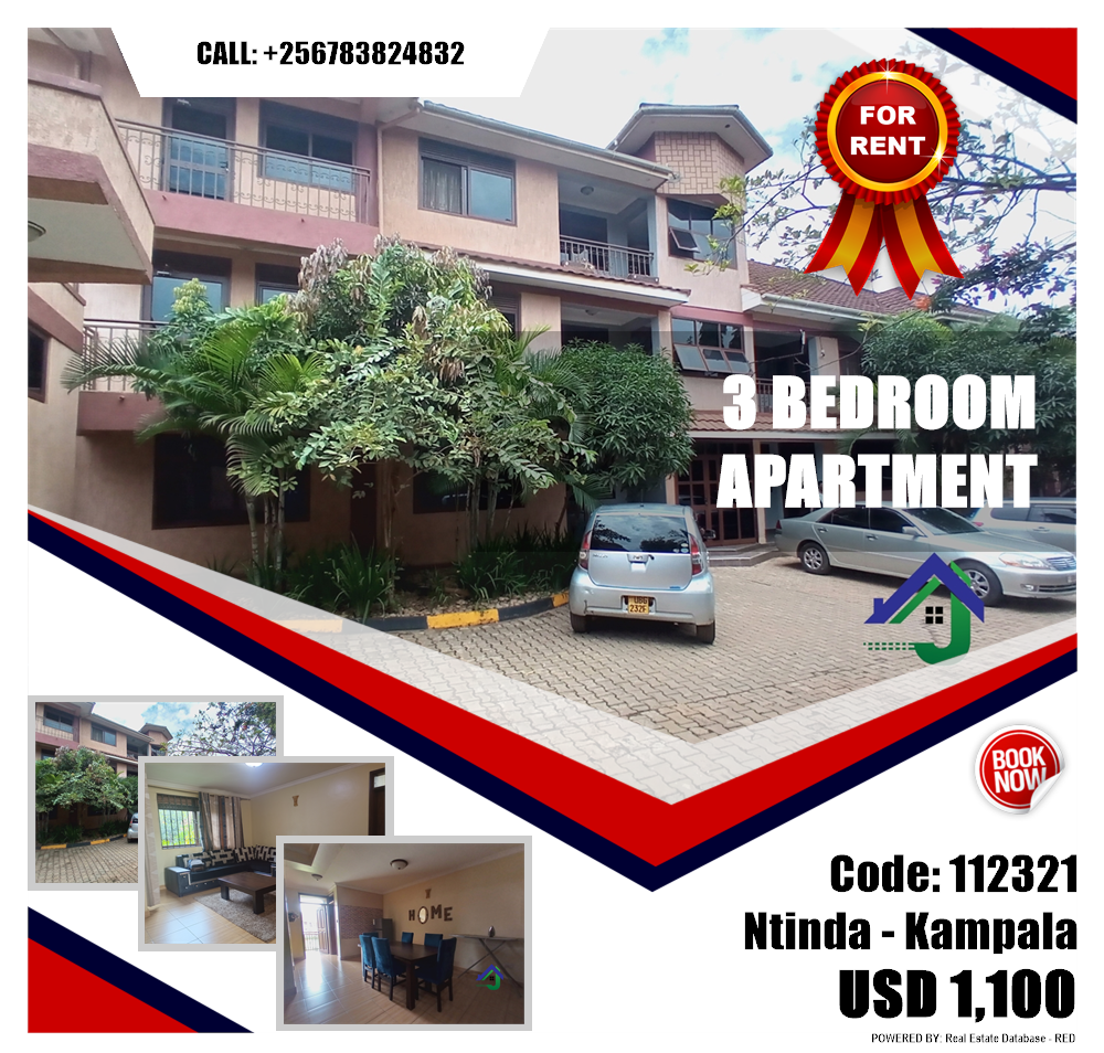 3 bedroom Apartment  for rent in Ntinda Kampala Uganda, code: 112321