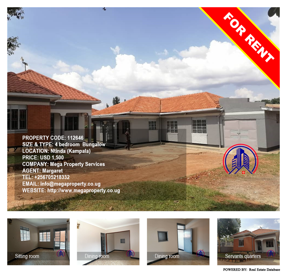 4 bedroom Bungalow  for rent in Ntinda Kampala Uganda, code: 112646