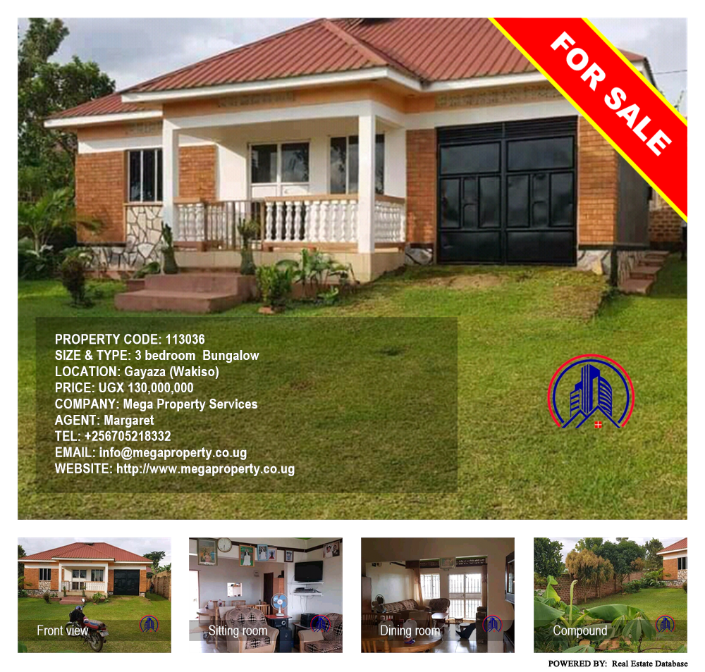 3 bedroom Bungalow  for sale in Gayaza Wakiso Uganda, code: 113036