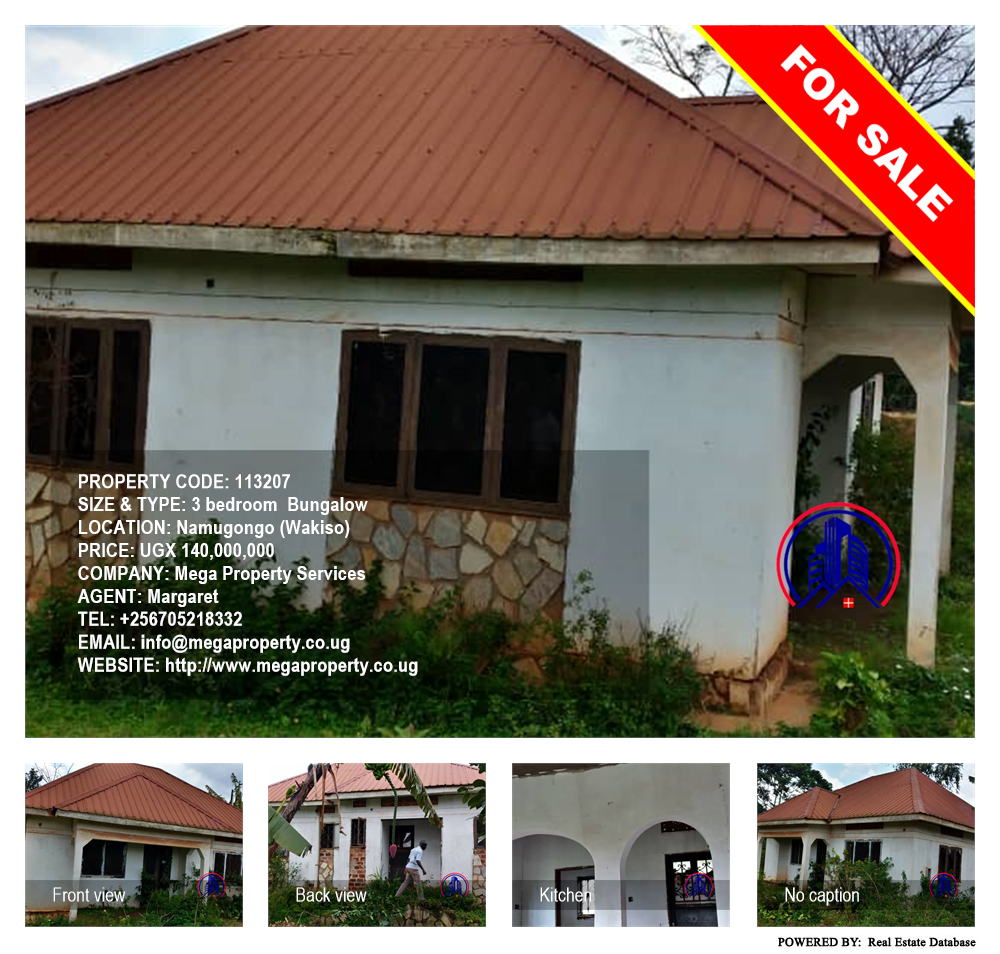 3 bedroom Bungalow  for sale in Namugongo Wakiso Uganda, code: 113207