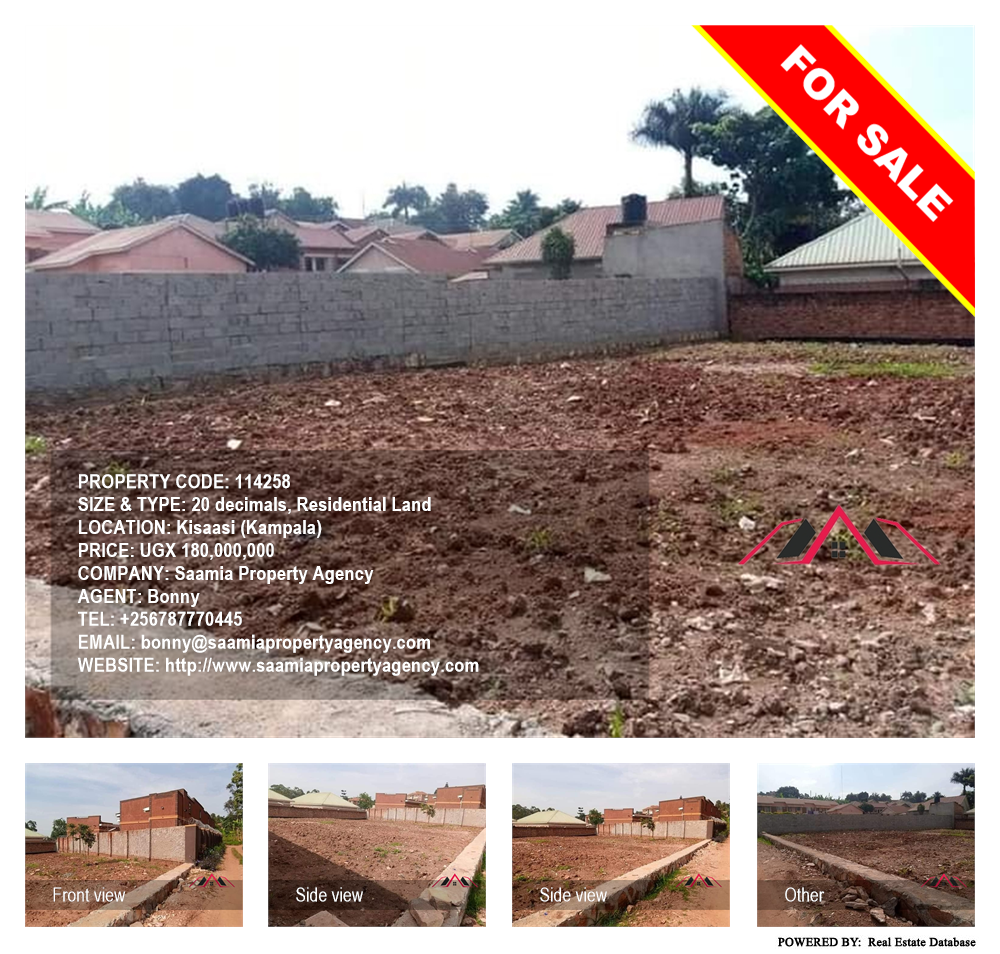 Residential Land  for sale in Kisaasi Kampala Uganda, code: 114258