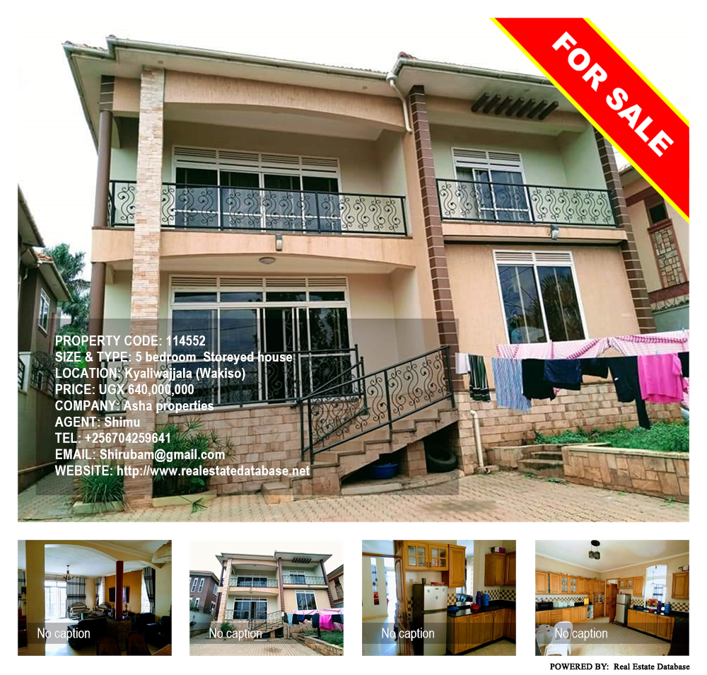 5 bedroom Storeyed house  for sale in Kyaliwajjala Wakiso Uganda, code: 114552
