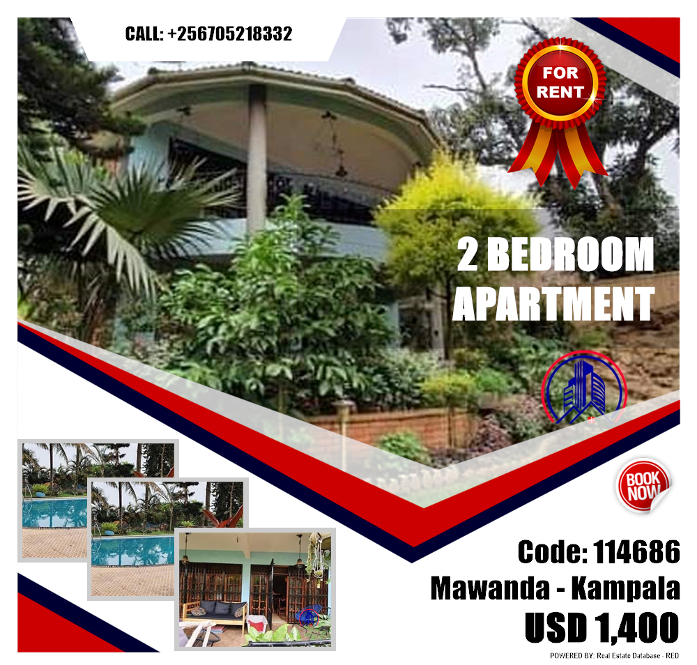 2 bedroom Apartment  for rent in Mawanda Kampala Uganda, code: 114686