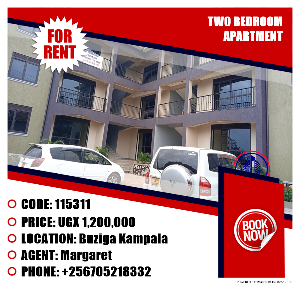 2 bedroom Apartment  for rent in Buziga Kampala Uganda, code: 115311