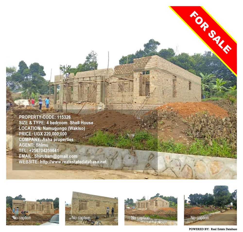 4 bedroom Shell House  for sale in Namugongo Wakiso Uganda, code: 115326