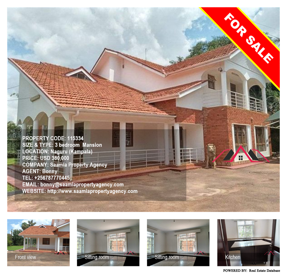 3 bedroom Mansion  for sale in Naguru Kampala Uganda, code: 115334