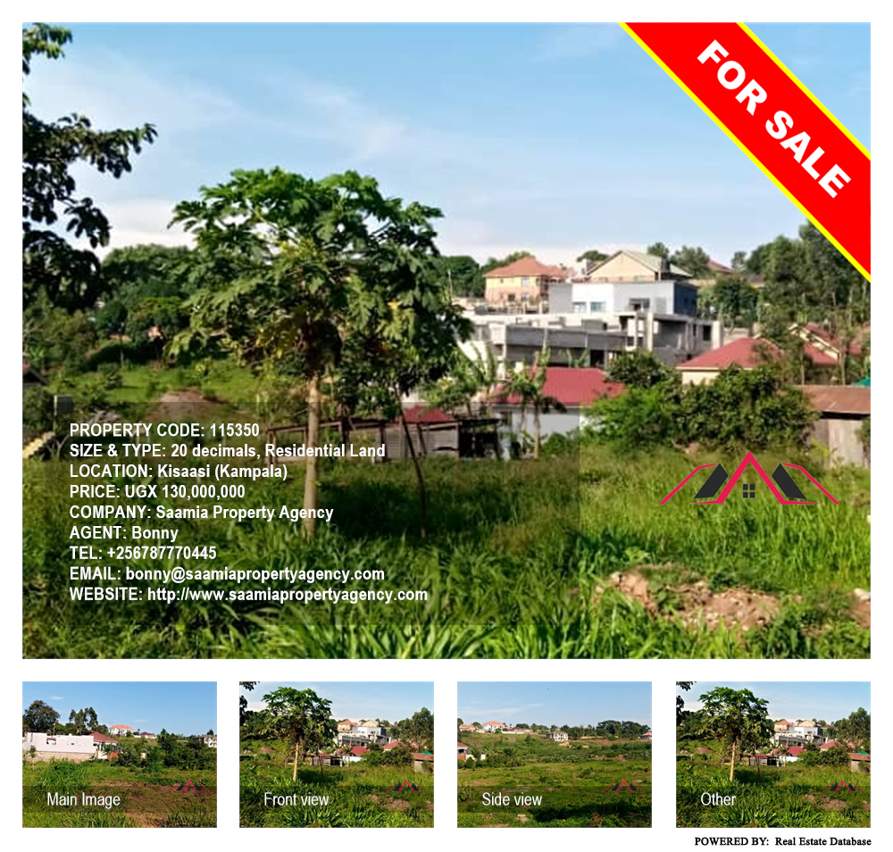 Residential Land  for sale in Kisaasi Kampala Uganda, code: 115350